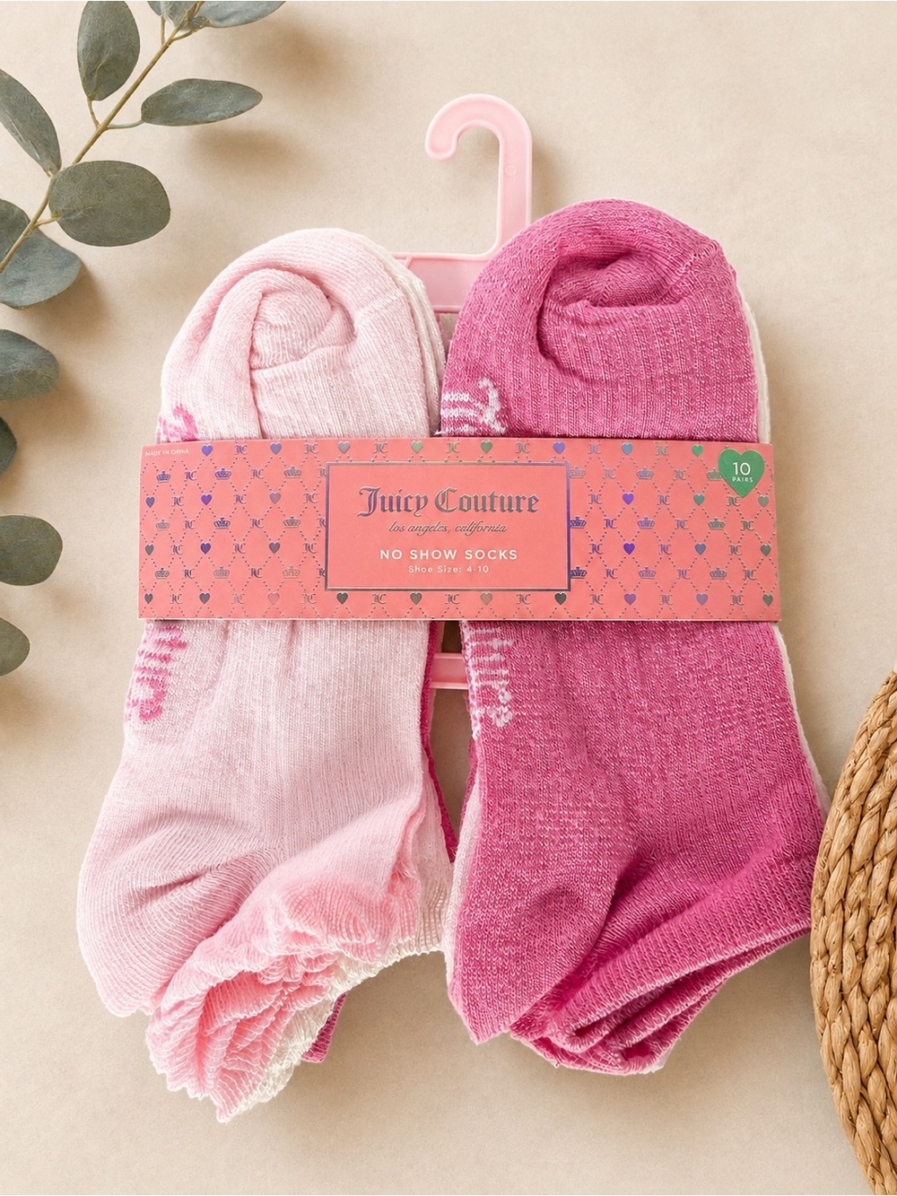 Juicy Couture Women's No-Show Socks - 10 Pairs